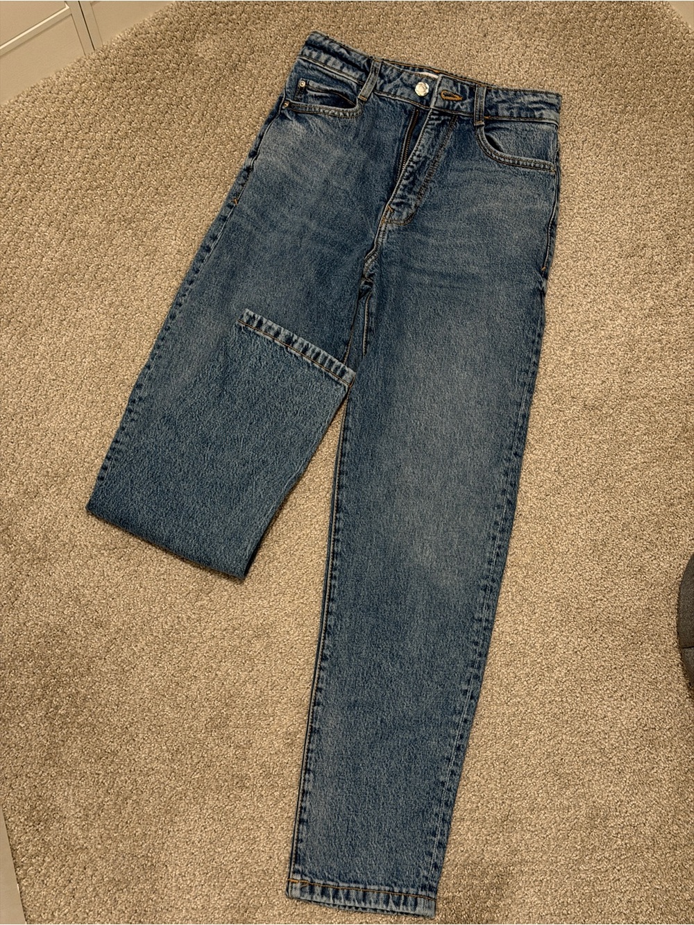 Zara Women’s  Dark Blue Slim Straight Jeans